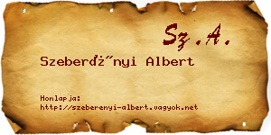 Szeberényi Albert névjegykártya