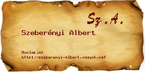 Szeberényi Albert névjegykártya